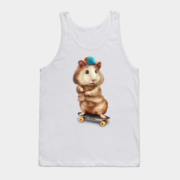 HAMSTER SKATEBOARDING Tank Top by ADAMLAWLESS